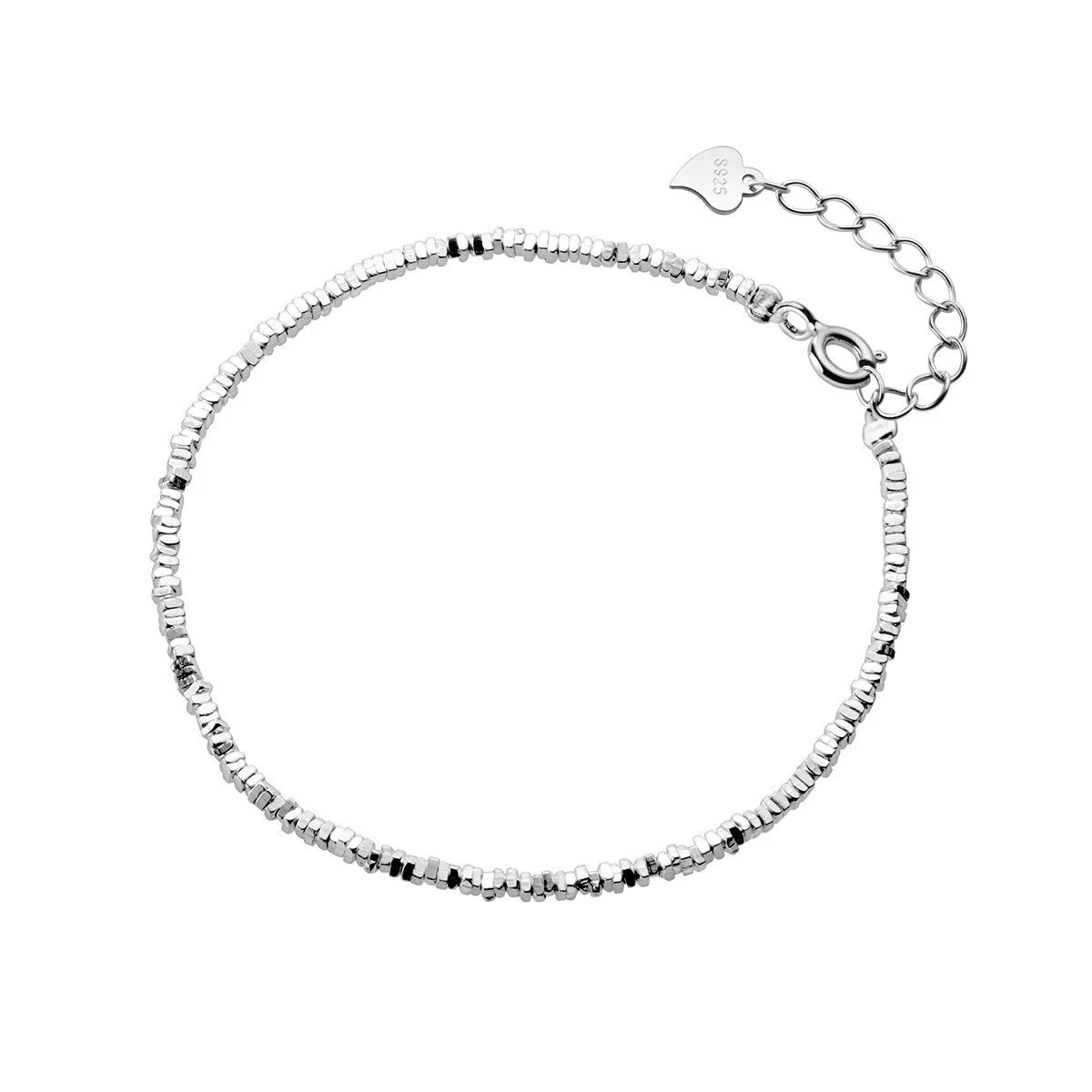 Silver 2mm Bullion Threaded Bracelet Chain Necklace Jewelry