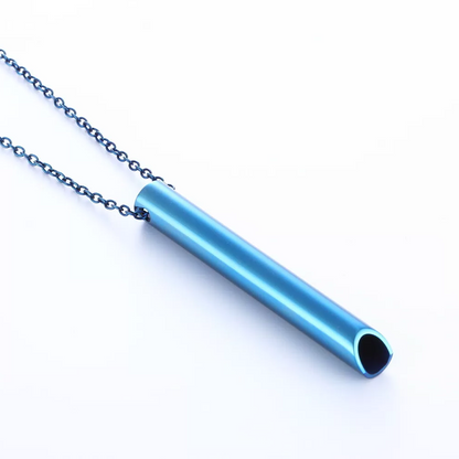 Stainless Steel Anxiety Relief Quit Smoking Meditation Shift Breathing Necklace