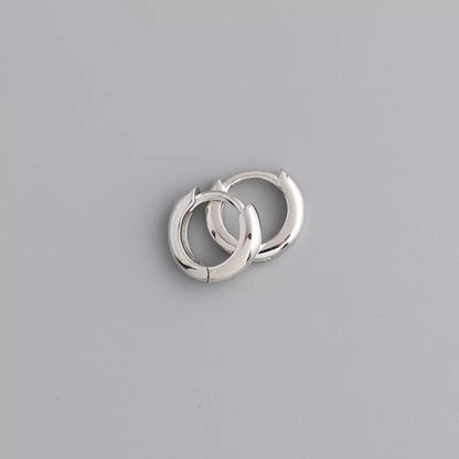 Silver 10mm-18mm Hoop Ring Huggie Earrings Sleeper Ear Piercing