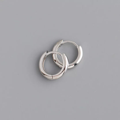 Silver 10mm-18mm Hoop Ring Huggie Earrings Sleeper Ear Piercing