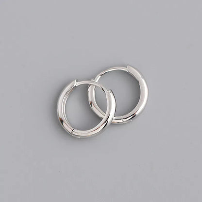 Silver 10mm-18mm Hoop Ring Huggie Earrings Sleeper Ear Piercing